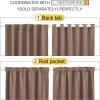 imageNICETOWN Window Treatment Blackout Window Blinds  Cappuccino Color 52x72 Inch 1 Pair Back TabRod Pocket Blackout Draperies for Bedroom