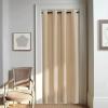 imageNICETOWN 80 inch Curtain Privacy for Doorway  Thermal Insulated Grommet Window Treatments Room Darkening Sound Reducing for BedroomHome Office Biscotti Beige 1 Panel W46 x L80