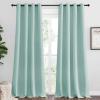 imageNICETOWN Aqua Blue Blackout Curtains 108quot Long for Office Dining Room Guest Room 55quot Wide by 108quot Long 2 Pieces Sound Reducing Heat and Cold Block Curtain Panels for Modern Room Decorative
