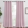 imageNICETOWN Baby Pink Blackout Curtains 96 inches Length for Living Room 2 Panels 55quot Wide Thermal Insulated Long Drapes for Large Window