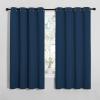 imageNICETOWN Bedroom Curtain Panels Blackout Draperies Thermal Insulated Solid Grommet Blackout CurtainsDrapes Moroccan Blue 1 Pair 55 by 68inch