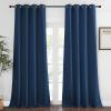 imageNICETOWN Blackout 108 inch Curtains for Sliding Glass Door Grommet Thermal Insulated Room Darkening Window Treatment Sound Reducing Drapes for Room Divider 1 Panel W52 x L108 Moroccan Blue