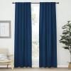 imageNICETOWN Blackout Curtain Panels Window Draperies  Moroccan Blue Color 34Inch Wide x72Inch Long 2 Pieces Home Decoration Light ampamp Noise Reducing Window Covering Room Darkening Drapes for Bedroom