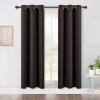 imageNICETOWN Blackout Curtain Panels for Kids Room Energy Smart Thermal Insulated Solid Grommet Top Blackout DraperiesDrapes 2 Panels 42Inch x 72Inch Toffee Brown