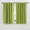 imageNICETOWN Blackout Curtain Panels for Kitchen  Fresh Green Color 29x36 inch 2 Panels Set Room Darkening Blackout Drapes for Window