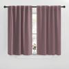 imageNICETOWN Blackout Curtain Panels for Living Room  Dry Rose Color 42x36 inch 2 Panels Set Room Darkening Blackout Drapes for Window