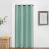 imageNICETOWN Blackout Doorway Curtain Drape 78 inch Long  Grommet Noise Reducing Thermal Insulated Solid Modern Window Treatments for Bedroom Closet 1 Panel 52 x 78 Inch Aqua Blue