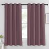 imageNICETOWN Blackout Dry Rose Curtain 63 inches Long for Girls Room  Grommet Thermal Insulated Room Darkening Window Treatment Privacy Drapes for BedroomLiving Room 1 Piece W52 x L63
