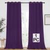 imageNICETOWN Blackout Window Curtain Panel  Deep Purple Color Home Fashion Thermal Insulated Room Darkening Drapery for Bedroom 52W x 95L Sold Individually