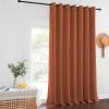 imageNICETOWN Burnt Orange Sliding Glass Door Curtain  Grommet Extra Wide Window Treatment Thermal Insulated Room Darkening Drape Room Divider for Kids RoomLiving Room W100 x L108 1 Panel