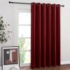 imageNICETOWN Glass Door Curtains for Window Wide Thermal Curtain Panels Sliding Door Drapes Extra Wide Curtains Burgundy Red 80 inches Wide x 84 inches Long