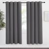 imageNICETOWN Grey Blackout Curtain 78 inch Long W55 x L78 1 Panel Thermal Insulated Window Treatment with Grommet Room Darkening Thermal Insulated Panel for BedroomLiving Room