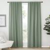 imageNICETOWN Living Room Blackout Draperies  Greyish Green Color W52 x L84 2 Pieces Room Darkening Window Blackout Drape Panels for Wall