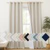 imageNICETOWN Natural Linen 100 Blackout Curtains 120 inches Length 2 Panels Set with Thermal Insulated Liners 52quot Width Farmhouse Style Extra Long Window Draperies for Patio Sliding Glass Door