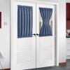 imageNICETOWN No Drill Roman Shadeo No Tools Door Blinds for Side Door Privacy Thermal Insulation Magnetic Window Curtains for French Front 1 Panel 22quot W x 64quot L Biscotti BeigeStone Blue