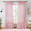 imageNICETOWN NonSeeThrough Sage Green Sheer Curtains for Bedroom Privacy Rod Pocket ampamp Back Tab Light Filtering Window Treatments for Living Room W52 x L84 2 PanelsPink