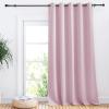 imageNICETOWN Sliding Door Curtains Wide Thermal Blackout Patio Door Curtain Panel Baby Pink W70 x L95 Sliding Door DrapesDraperies with Grommet Top