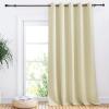 imageNICETOWN Sliding Door Curtains Wide Thermal Blackout Patio Door Curtain Panel Beige W70 x L95 Sliding Door DrapesDraperies with Grommet Top