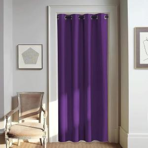 imageNICETOWN Door Curtain for Closet Doors 80 Inches Long 1 Panel Blackout Doorway Curtain for Open Closet Bedroom Room Divider Living Room for Privacy Royal Purple 1 Panel 46W x 80L