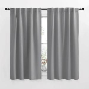 imageNICETOWN RV Curtains for Camper Windows  Silver Grey Color 34x54 Inch 2 Panels Set Thermal Insulated Room Darkening Blackout DrapesDraperies with Rod Pocket ampamp Back Tab for Half Window