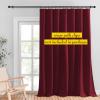 imageNICETOWN Room Darkning Blinds for Patio Door Sliding Door Insulated Blackout Curtains Extra Wide Curtain for VillaHallParlor Cappuccino 70 inches W x 84 inches L Single PanelBurgundy Red