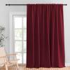 imageNICETOWN Room Darkning Blinds for Patio Door Sliding Door Insulated Blackout Curtains Extra Wide Curtain for VillaHallParlor Cappuccino 70 inches W x 84 inches L Single PanelBurgundy Red