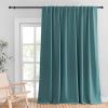 imageNICETOWN Room Darkning Blinds for Patio Door Sliding Door Insulated Blackout Curtains Extra Wide Curtain for VillaHallParlor Cappuccino 70 inches W x 84 inches L Single PanelSea Teal