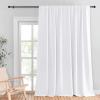 imageNICETOWN Room Darkning Blinds for Patio Door Sliding Door Insulated Blackout Curtains Extra Wide Curtain for VillaHallParlor Cappuccino 70 inches W x 84 inches L Single PanelWhite