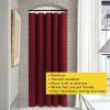 imageNICETOWN Room Darkning Blinds for Patio Door Sliding Door Insulated Blackout Curtains Extra Wide Curtain for VillaHallParlor Cappuccino 70 inches W x 84 inches L Single PanelBurgundy Red