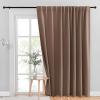 imageNICETOWN Room Darkning Blinds for Patio Door Sliding Door Insulated Blackout Curtains Extra Wide Curtain for VillaHallParlor Cappuccino 70 inches W x 84 inches L Single PanelCappuccino