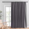 imageNICETOWN Room Darkning Blinds for Patio Door Sliding Door Insulated Blackout Curtains Extra Wide Curtain for VillaHallParlor Cappuccino 70 inches W x 84 inches L Single PanelGrey