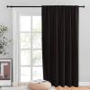 imageNICETOWN Room Darkning Blinds for Patio Door Sliding Door Insulated Blackout Curtains Extra Wide Curtain for VillaHallParlor Cappuccino 70 inches W x 84 inches L Single PanelToffee Brown