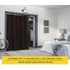 imageNICETOWN Room Darkning Blinds for Patio Door Sliding Door Insulated Blackout Curtains Extra Wide Curtain for VillaHallParlor Cappuccino 70 inches W x 84 inches L Single PanelToffee Brown