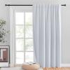 imageNICETOWN Room Darkning Blinds for Patio Door Sliding Door Insulated Blackout Curtains Extra Wide Curtain for VillaHallParlor Cappuccino 70 inches W x 84 inches L Single PanelGreyish White