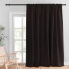 imageNICETOWN Room Darkning Blinds for Patio Door Sliding Door Insulated Blackout Curtains Extra Wide Curtain for VillaHallParlor Cappuccino 70 inches W x 84 inches L Single PanelToffee Brown