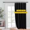 imageNICETOWN Room Darkning Blinds for Patio Door Sliding Door Insulated Blackout Curtains Extra Wide Curtain for VillaHallParlor Cappuccino 70 inches W x 84 inches L Single PanelBlack
