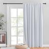 imageNICETOWN Room Darkning Blinds for Patio Door Sliding Door Insulated Blackout Curtains Extra Wide Curtain for VillaHallParlor Cappuccino 70 inches W x 84 inches L Single PanelGreyish White
