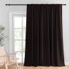 imageNICETOWN Room Darkning Blinds for Patio Door Sliding Door Insulated Blackout Curtains Extra Wide Curtain for VillaHallParlor Cappuccino 70 inches W x 84 inches L Single PanelToffee Brown