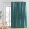 imageNICETOWN Room Darkning Blinds for Patio Door Sliding Door Insulated Blackout Curtains Extra Wide Curtain for VillaHallParlor Cappuccino 70 inches W x 84 inches L Single PanelSea Teal