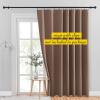 imageNICETOWN Room Darkning Blinds for Patio Door Sliding Door Insulated Blackout Curtains Extra Wide Curtain for VillaHallParlor Cappuccino 70 inches W x 84 inches L Single PanelCappuccino