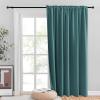 imageNICETOWN Room Darkning Blinds for Patio Door Sliding Door Insulated Blackout Curtains Extra Wide Curtain for VillaHallParlor Cappuccino 70 inches W x 84 inches L Single PanelSea Teal