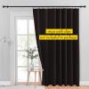 imageNICETOWN Room Darkning Blinds for Patio Door Sliding Door Insulated Blackout Curtains Extra Wide Curtain for VillaHallParlor Cappuccino 70 inches W x 84 inches L Single PanelToffee Brown