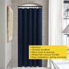imageNICETOWN Room Darkning Blinds for Patio Door Sliding Door Insulated Blackout Curtains Extra Wide Curtain for VillaHallParlor Cappuccino 70 inches W x 84 inches L Single PanelNavy Blue