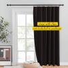 imageNICETOWN Room Darkning Blinds for Patio Door Sliding Door Insulated Blackout Curtains Extra Wide Curtain for VillaHallParlor Cappuccino 70 inches W x 84 inches L Single PanelToffee Brown