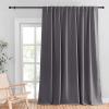 imageNICETOWN Room Darkning Blinds for Patio Door Sliding Door Insulated Blackout Curtains Extra Wide Curtain for VillaHallParlor Cappuccino 70 inches W x 84 inches L Single PanelGrey