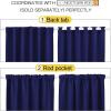 imageNICETOWN Room Darkning Blinds for Patio Door Sliding Door Insulated Blackout Curtains Extra Wide Curtain for VillaHallParlor Cappuccino 70 inches W x 84 inches L Single PanelDark Blue