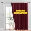 imageNICETOWN Room Darkning Blinds for Patio Door Sliding Door Insulated Blackout Curtains Extra Wide Curtain for VillaHallParlor Cappuccino 70 inches W x 84 inches L Single PanelBurgundy Red