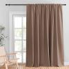 imageNICETOWN Room Darkning Blinds for Patio Door Sliding Door Insulated Blackout Curtains Extra Wide Curtain for VillaHallParlor Cappuccino 70 inches W x 84 inches L Single PanelCappuccino