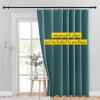 imageNICETOWN Room Darkning Blinds for Patio Door Sliding Door Insulated Blackout Curtains Extra Wide Curtain for VillaHallParlor Cappuccino 70 inches W x 84 inches L Single PanelSea Teal