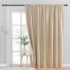 imageNICETOWN Room Darkning Blinds for Patio Door Sliding Door Insulated Blackout Curtains Extra Wide Curtain for VillaHallParlor Cappuccino 70 inches W x 84 inches L Single PanelBiscotti Beige